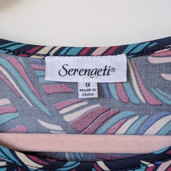 Serengeti Stained Glass Tunic Top Size 1x - Picture 2 of 4